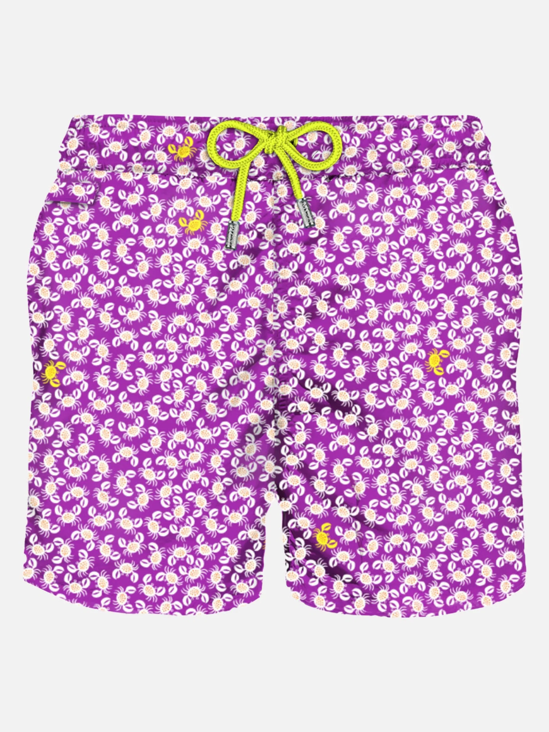 Herren-Badeshorts aus leichtem Stoff mit Krabben-Print