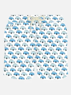 Herren-Badeshorts aus leichtem Stoff mit Fiat 500-Autoaufdruck | FIAT© 500 Sonderedition