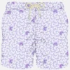 Herren-Badeshorts aus leichtem Stoff mit Krabbenprint