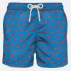 Herren-Badeshorts aus leichtem Stoff mit Krabbenmuster