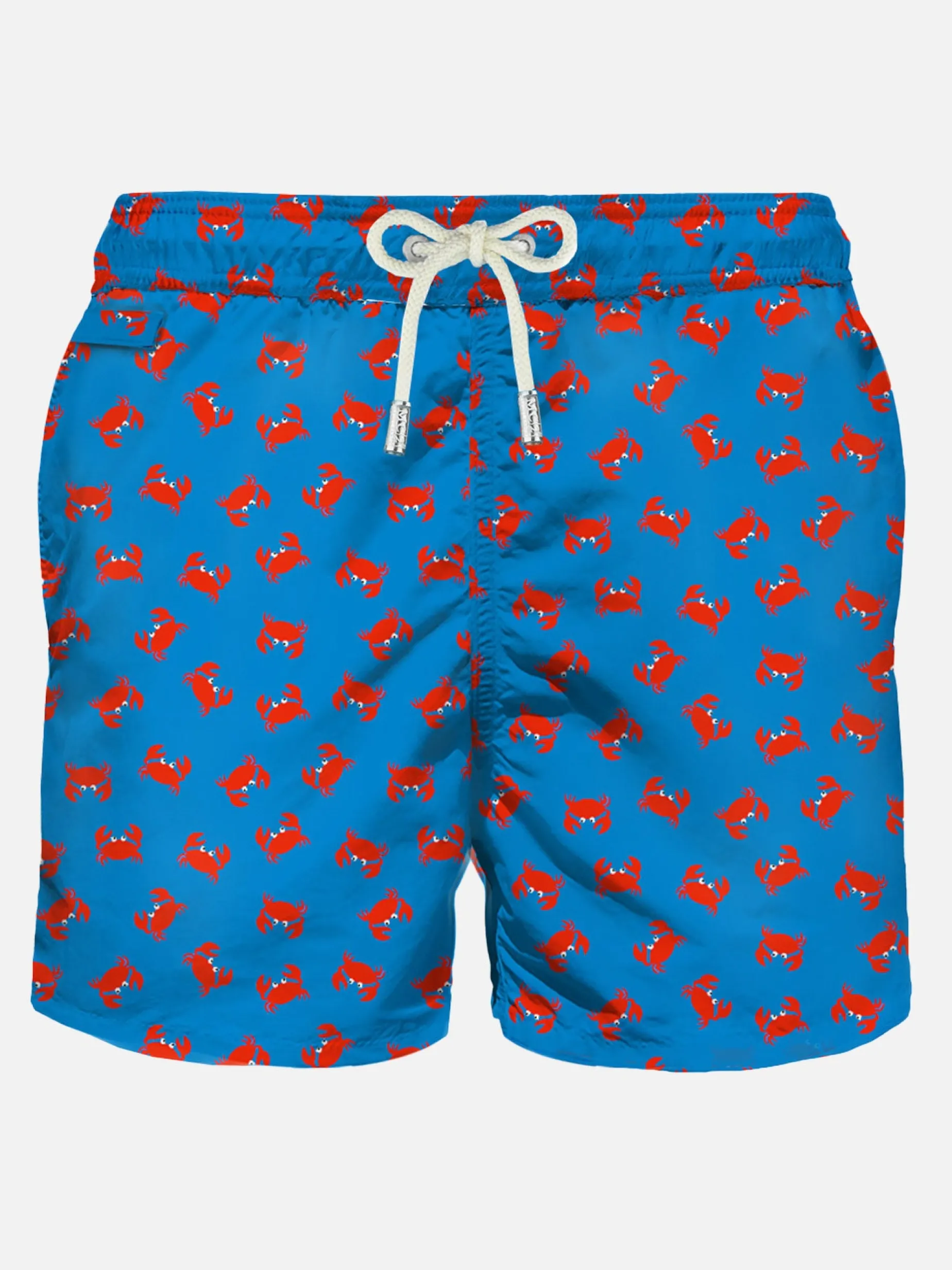 Herren-Badeshorts aus leichtem Stoff mit Krabbenmuster