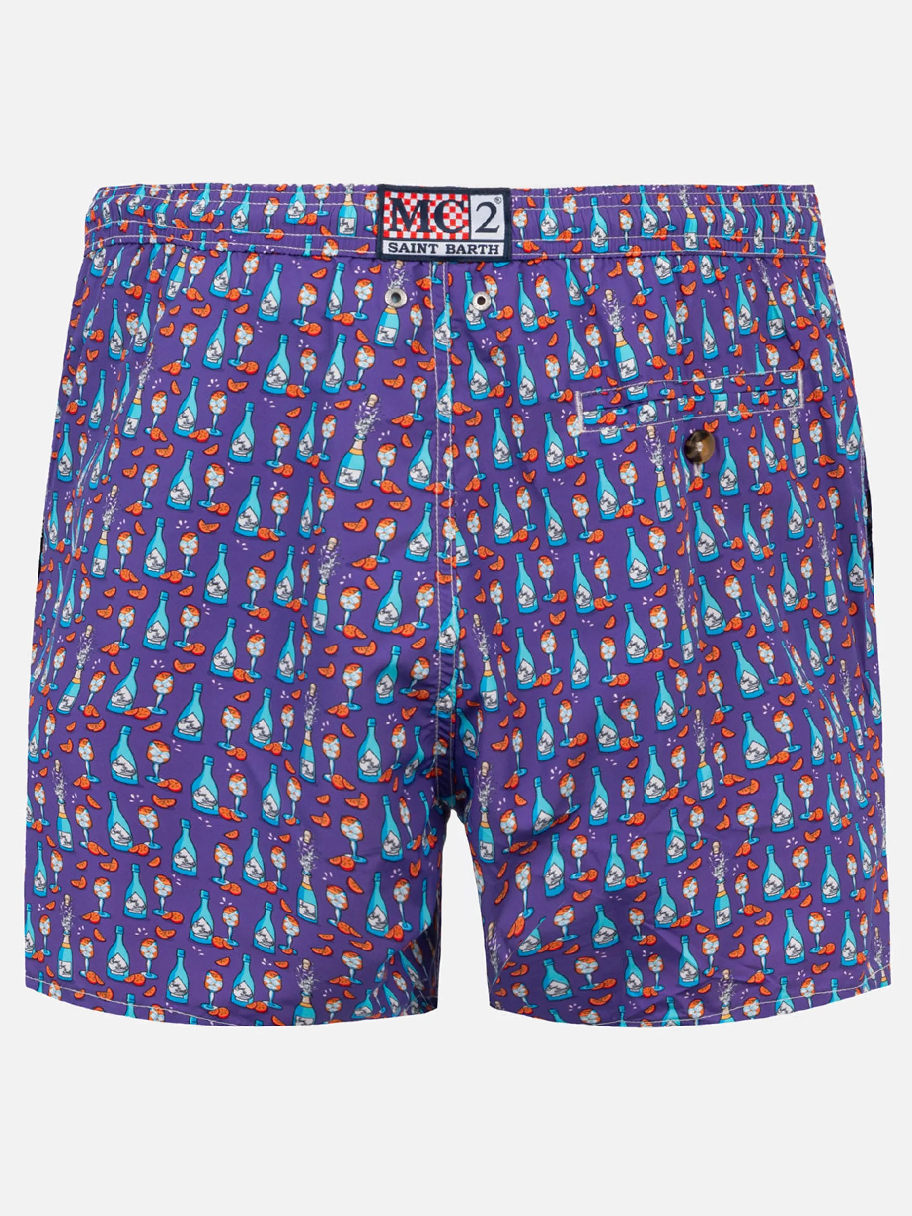 Herren-Badeshorts aus leichtem Stoff mit Aperol Spritz-Aufdruck | APEROL SONDEREDITION