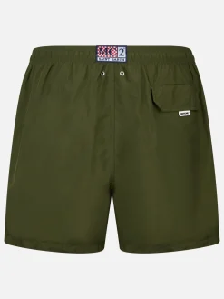 Herren-Badeshorts aus leichtem Stoff in Militärgrün Lighting Pantone | PANTONE-SONDERAUSGABE