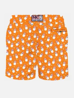 Herren-Badeshorts aus leichtem Stoff mit Estathé-Print | ESTATHé® SONDEREDITION