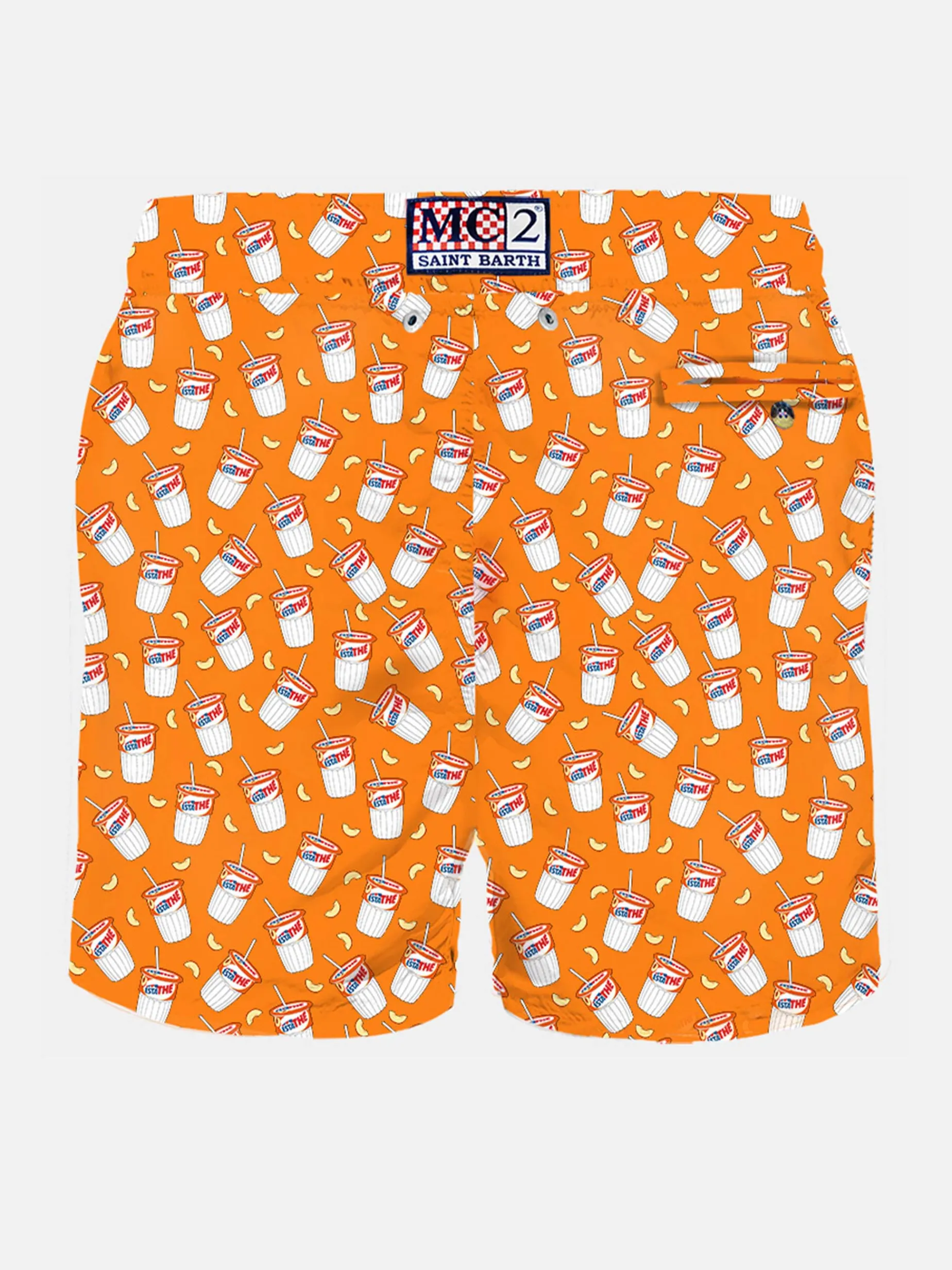 Herren-Badeshorts aus leichtem Stoff mit Estathé-Print | ESTATHé® SONDEREDITION