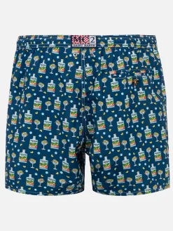 Herren-Badeshorts aus leichtem Stoff mit Portofino-Gin-Print | PORTOFINO DRY GIN SONDEREDITION