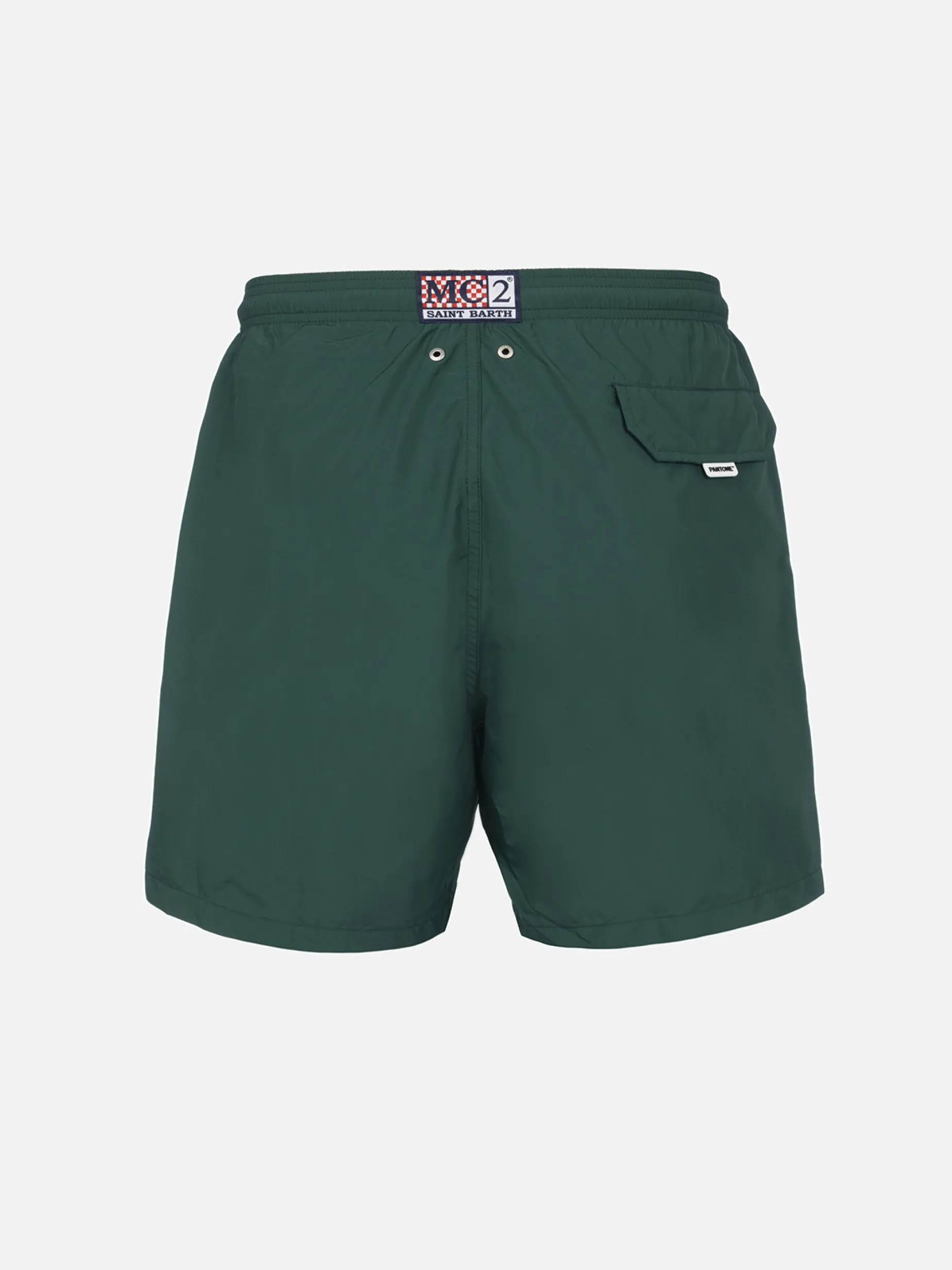 Herren-Badeshorts aus leichtem Stoff in britischem Grün Lighting Pantone | PANTONE-SONDERAUSGABE