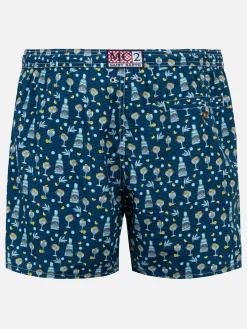 Herren-Badeshorts aus leichtem Stoff mit Gin-Mare-Print | GIN MARE SONDEREDITION