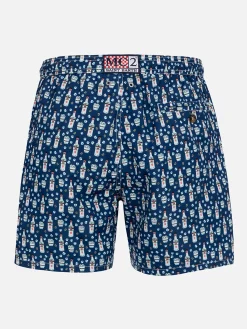 Herren-Badeshorts aus leichtem Stoff Lighting Micro Fantasy mit Sambuca Molinari-Aufdruck | SAMBUCA MOLINARI SONDEREDITION