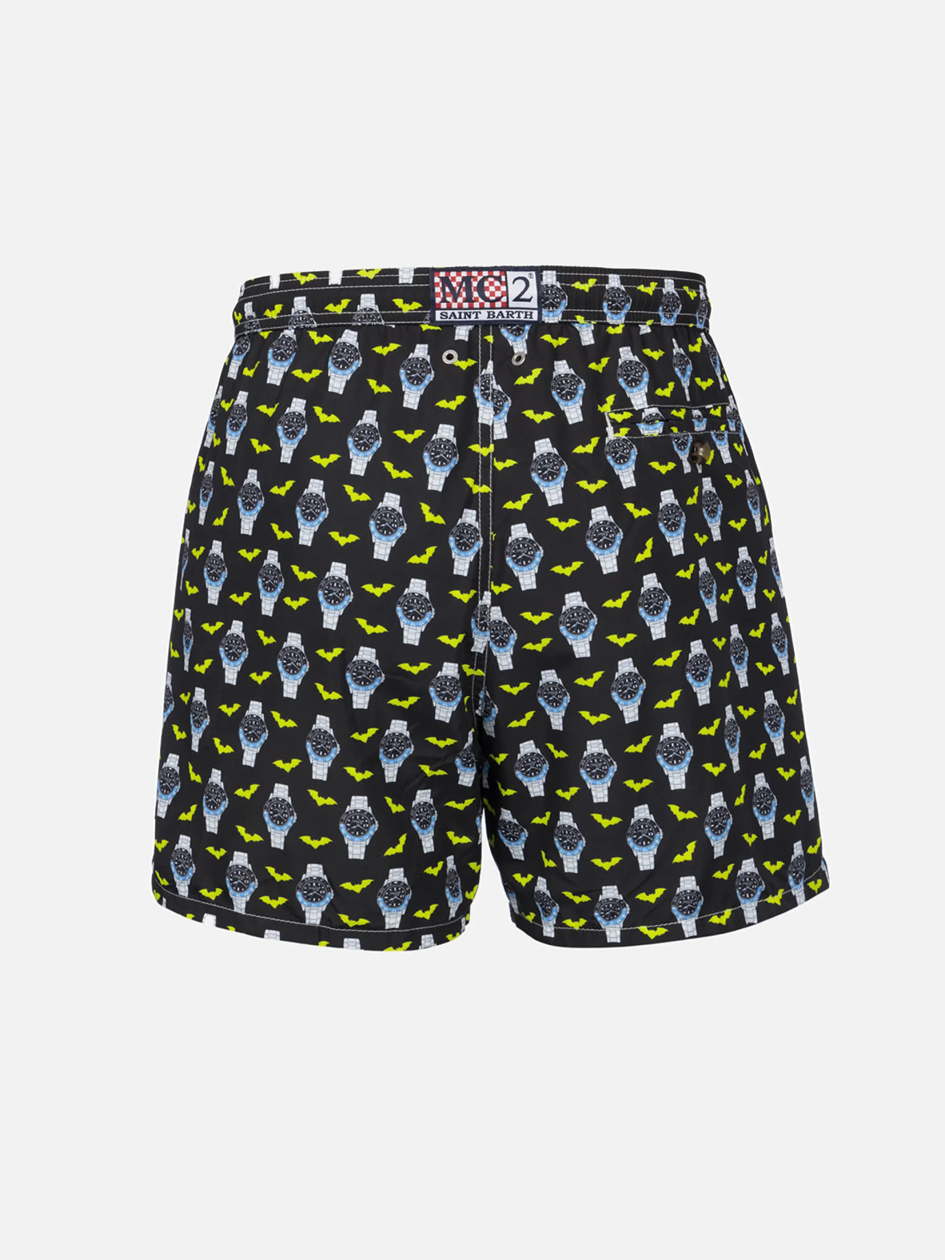 Herren-Badeshorts aus leichtem Stoff Lighting Micro Fantasy mit Uhrenaufdruck