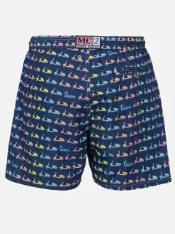 Herren-Badeshorts aus leichtem Stoff Lighting Micro Fantasy mit Vespa-Aufdruck | VESPA-SONDEREDITION