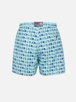 Herren-Badeshorts aus leichtem Stoff Lighting Micro Fantasy mit Vespa-Aufdruck | VESPA-SONDEREDITION