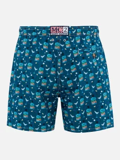 Herren-Badeshorts aus leichtem Stoff Lighting Micro Fantasy mit Gin Tonic Portofino Gin-Aufdruck | PORTOFINO DRY GIN SONDEREDITION