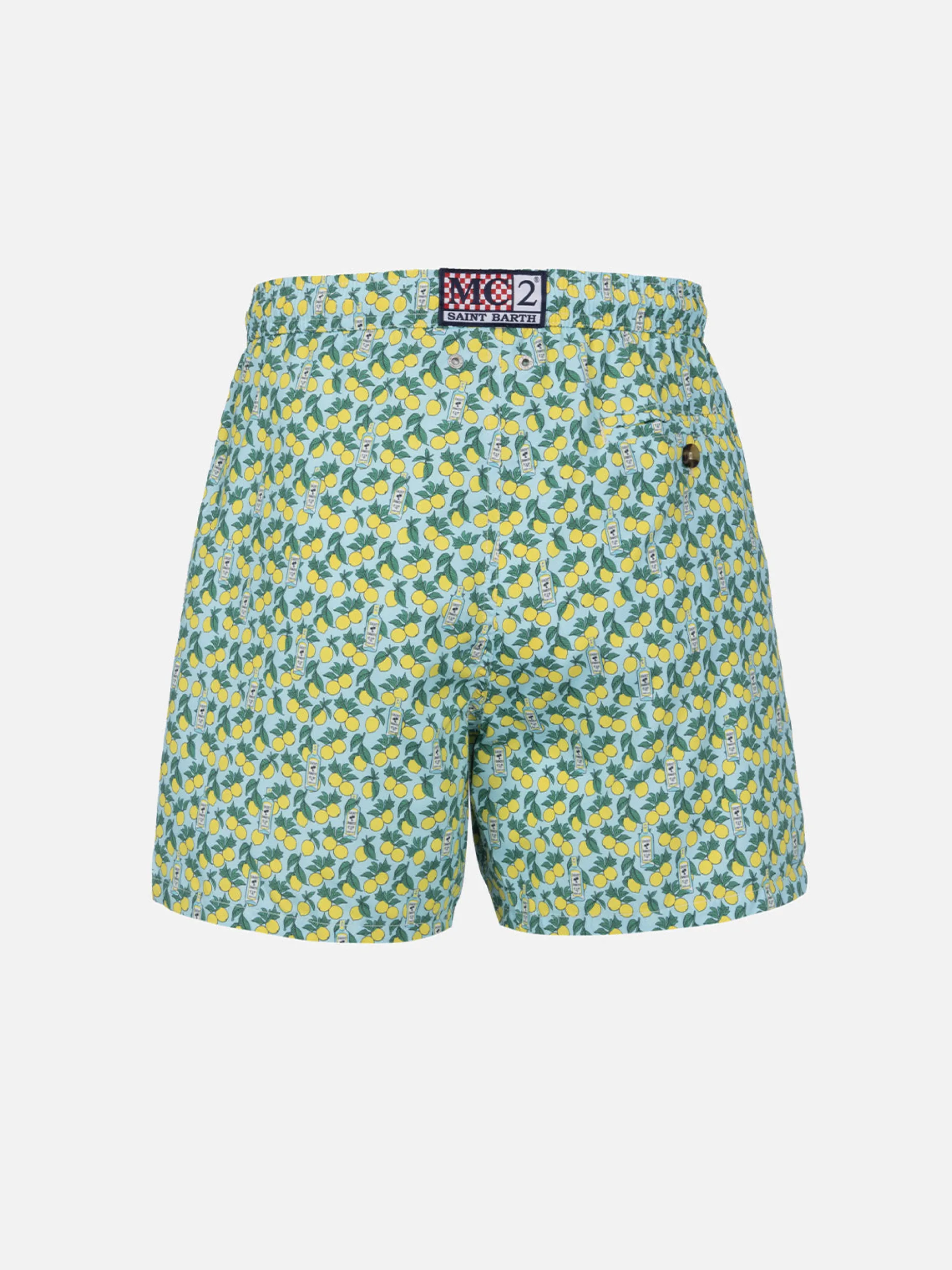 Herren-Badeshorts aus leichtem Stoff Lighting Micro Fantasy mit Gin- und Zitronen-Print
