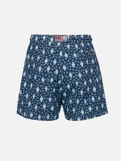Herren-Badeshorts aus leichtem Stoff Lighting Micro Fantasy mit Uhrenaufdruck