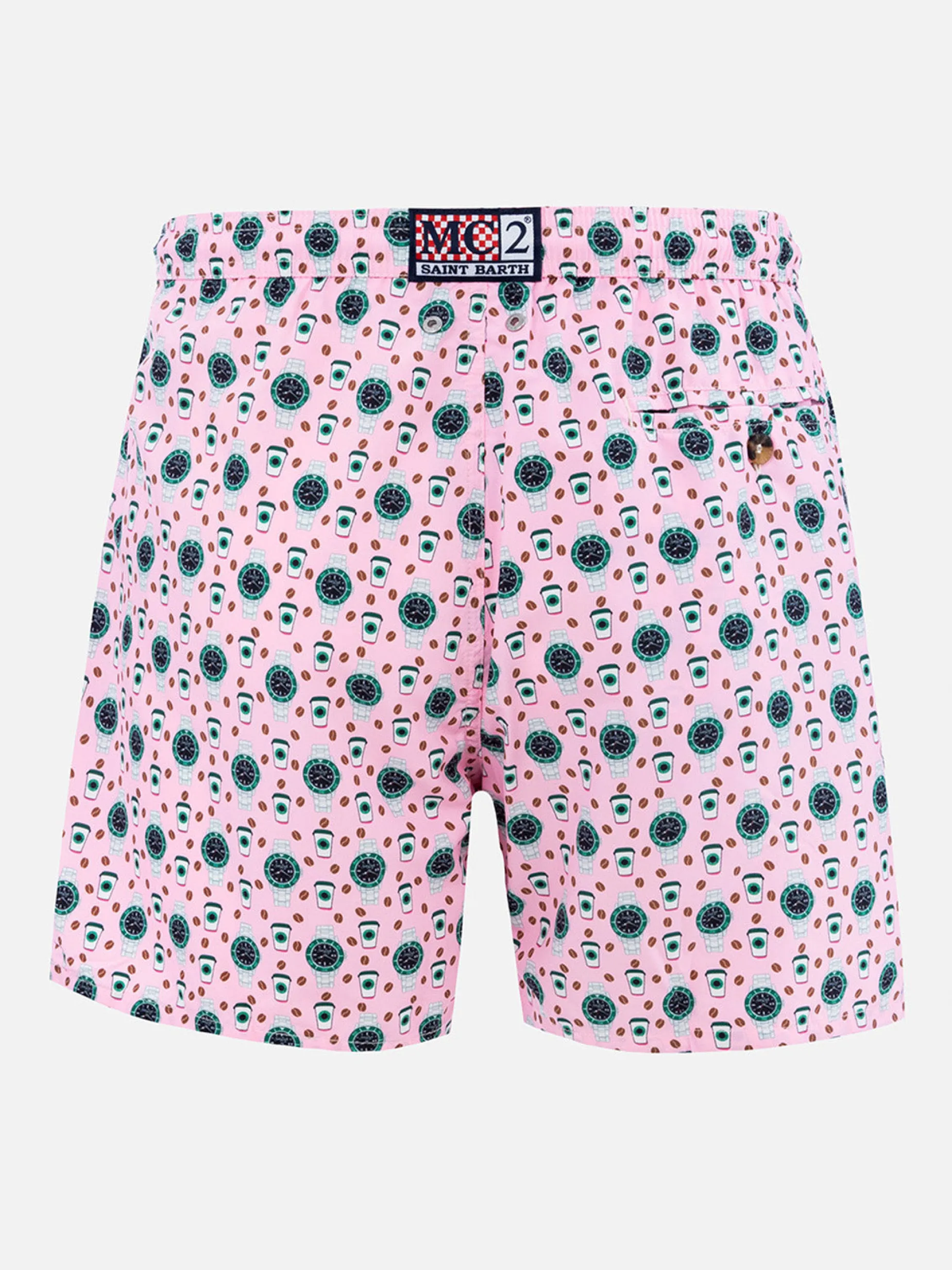 Herren-Badeshorts aus leichtem Stoff Lighting Micro Fantasy mit Uhrenaufdruck