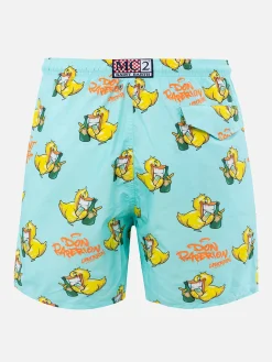 Herren-Badeshorts aus leichtem Stoff Lighting mit Cryptopuppets-Aufdruck | CRYPTOPUPPET-SONDERAUSGABE