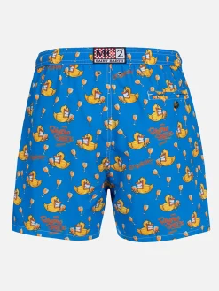 Herren-Badeshorts aus leichtem Stoff Lighting Micro Fantasy mit Enten-Cryptopuppets-Aufdruck | CRYPTOPUPPET-SONDERAUSGABE