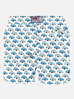 Herren-Badeshorts aus leichtem Stoff mit Fiat 500-Autoaufdruck | FIAT© 500 Sonderedition