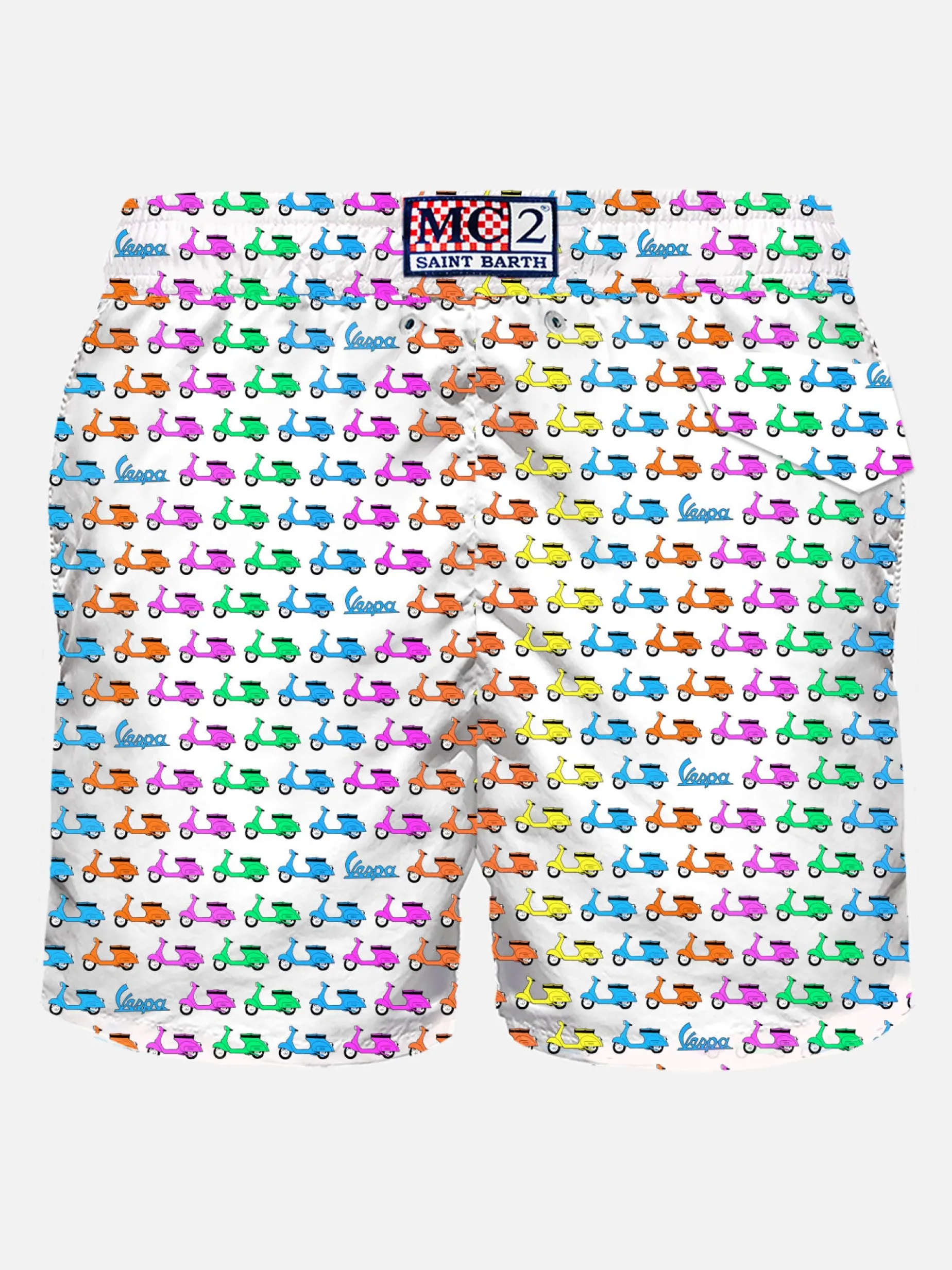 Herren-Badeshorts aus leichtem Stoff mit Vespa-Aufdruck | VESPA© SONDEREDITION