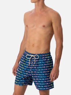 Herren-Badeshorts aus leichtem Stoff Lighting Micro Fantasy mit Vespa-Aufdruck | VESPA-SONDEREDITION