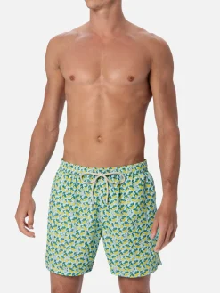 Herren-Badeshorts aus leichtem Stoff Lighting Micro Fantasy mit Gin- und Zitronen-Print