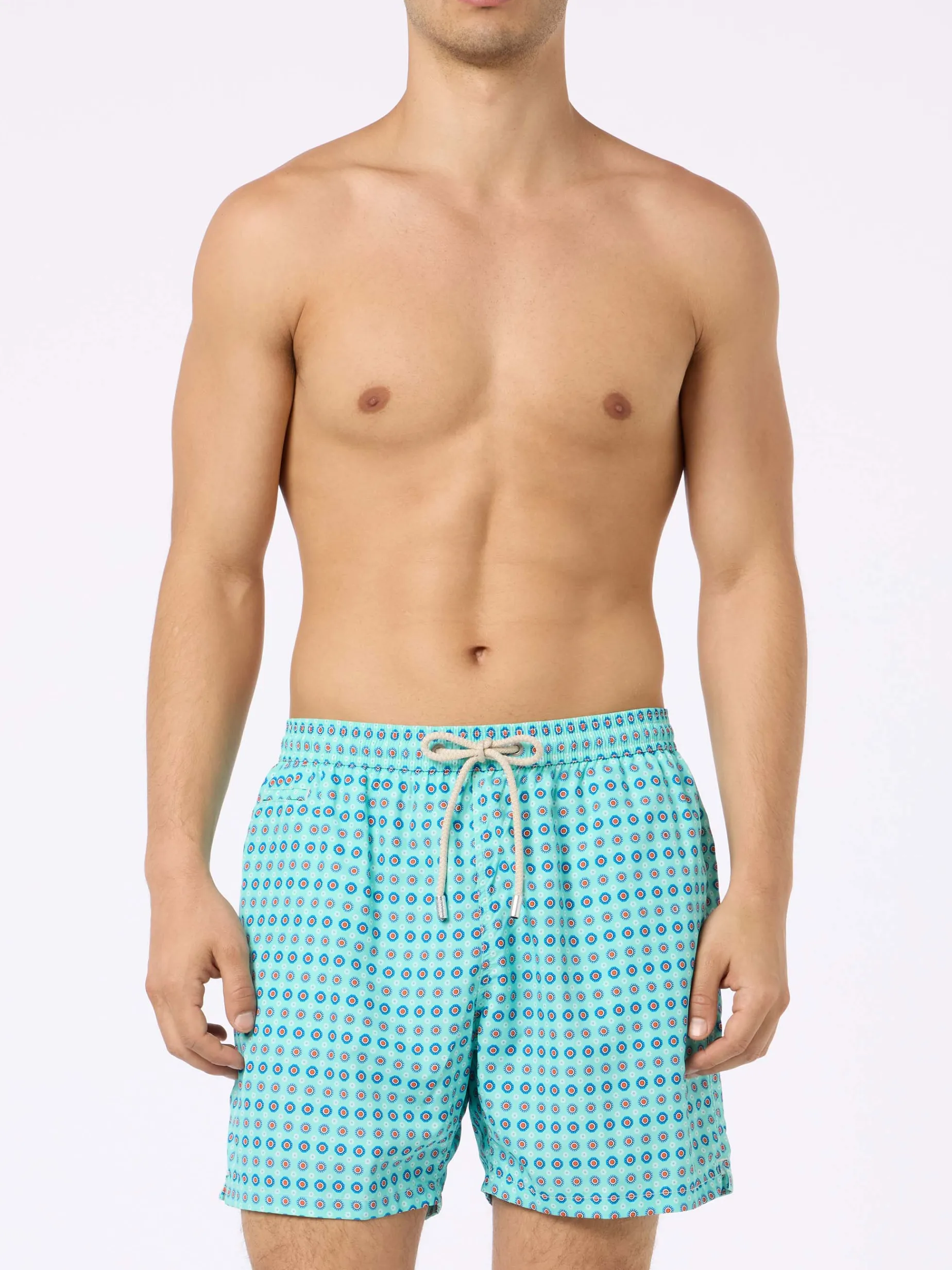 Herren-Badeshorts aus leichtem Stoff Lighting Micro Fantasy mit Krawatten-Print