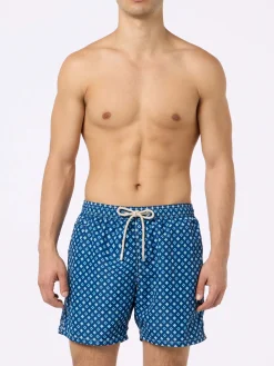 Herren-Badeshorts aus leichtem Stoff Lighting Micro Fantasy mit Krawatten-Print