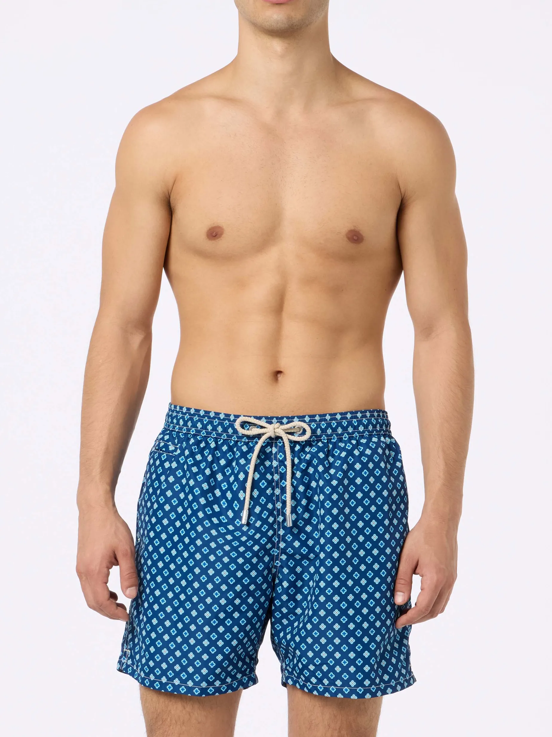 Herren-Badeshorts aus leichtem Stoff Lighting Micro Fantasy mit Krawatten-Print