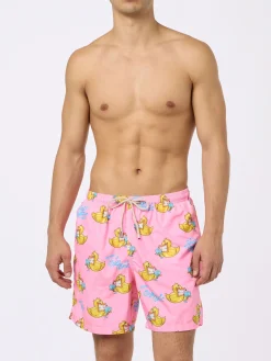 Herren-Badeshorts aus leichtem Stoff Lighting mit Cryptopuppets-Aufdruck | CRYPTOPUPPET-SONDERAUSGABE