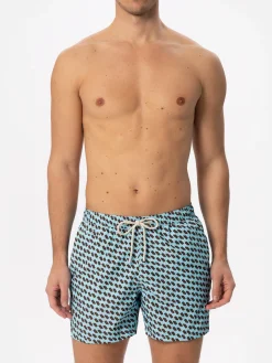 Herren-Badeshorts aus leichtem Stoff mit Cremino-Print | Algida® Sonderedition