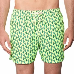 Herren-Badeshorts aus leichtem Stoff mit Kaktusmuster