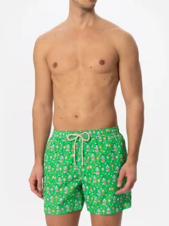 Herren-Badeshorts aus leichtem Stoff mit Gin-Print | PORTOFINO DRY GIN SONDEREDITION