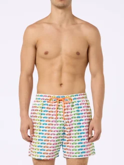 Herren-Badeshorts aus leichtem Stoff Lighting Micro Fantasy mit Auto-Aufdruck