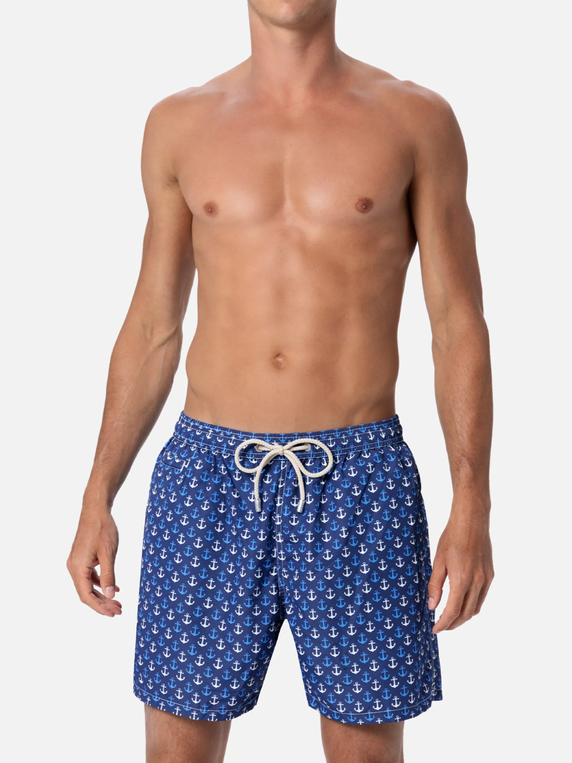 Herren-Badeshorts aus leichtem Stoff Lighting Micro Fantasy mit Anker-Print
