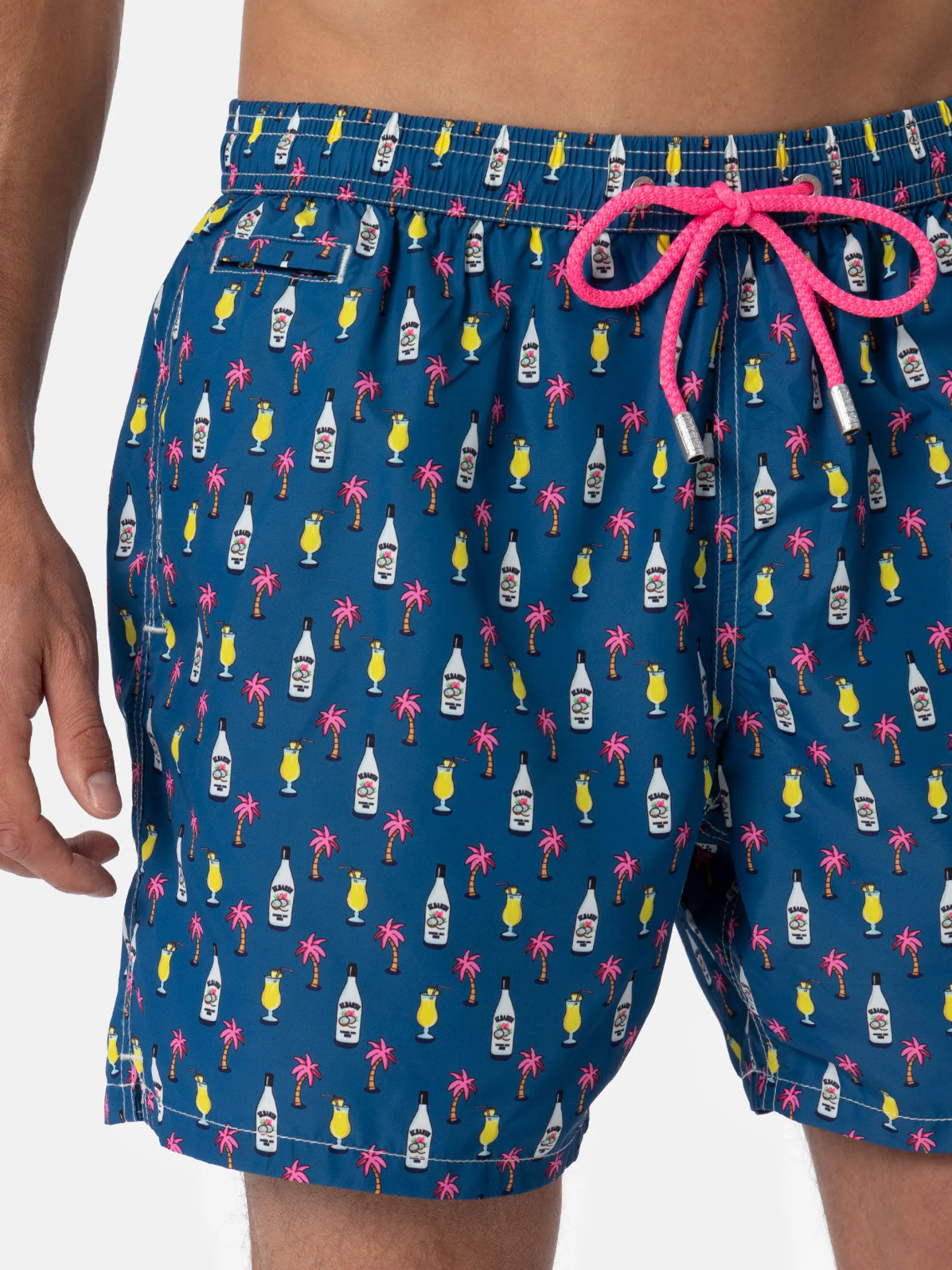 Herren-Badeshorts aus leichtem Stoff Lighting Micro Fantasy mit Cocktail-Print