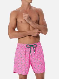 Herren-Badeshorts aus leichtem Stoff Lighting Micro Fantasy mit Eis- und Cocktail-Print