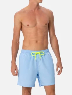 Herren-Badeshorts aus leichtem Stoff in Himmelblau Lighting Pantone | PANTONE-SONDERAUSGABE