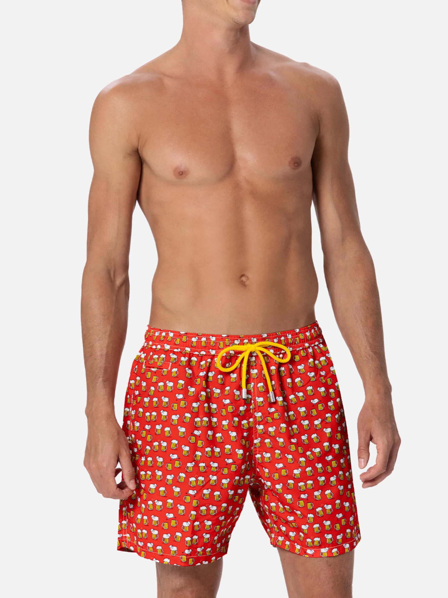 Herren-Badeshorts aus leichtem Stoff Lighting Micro Fantasy mit Bierdruck