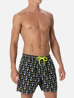 Herren-Badeshorts aus leichtem Stoff Lighting Micro Fantasy mit Uhrenaufdruck