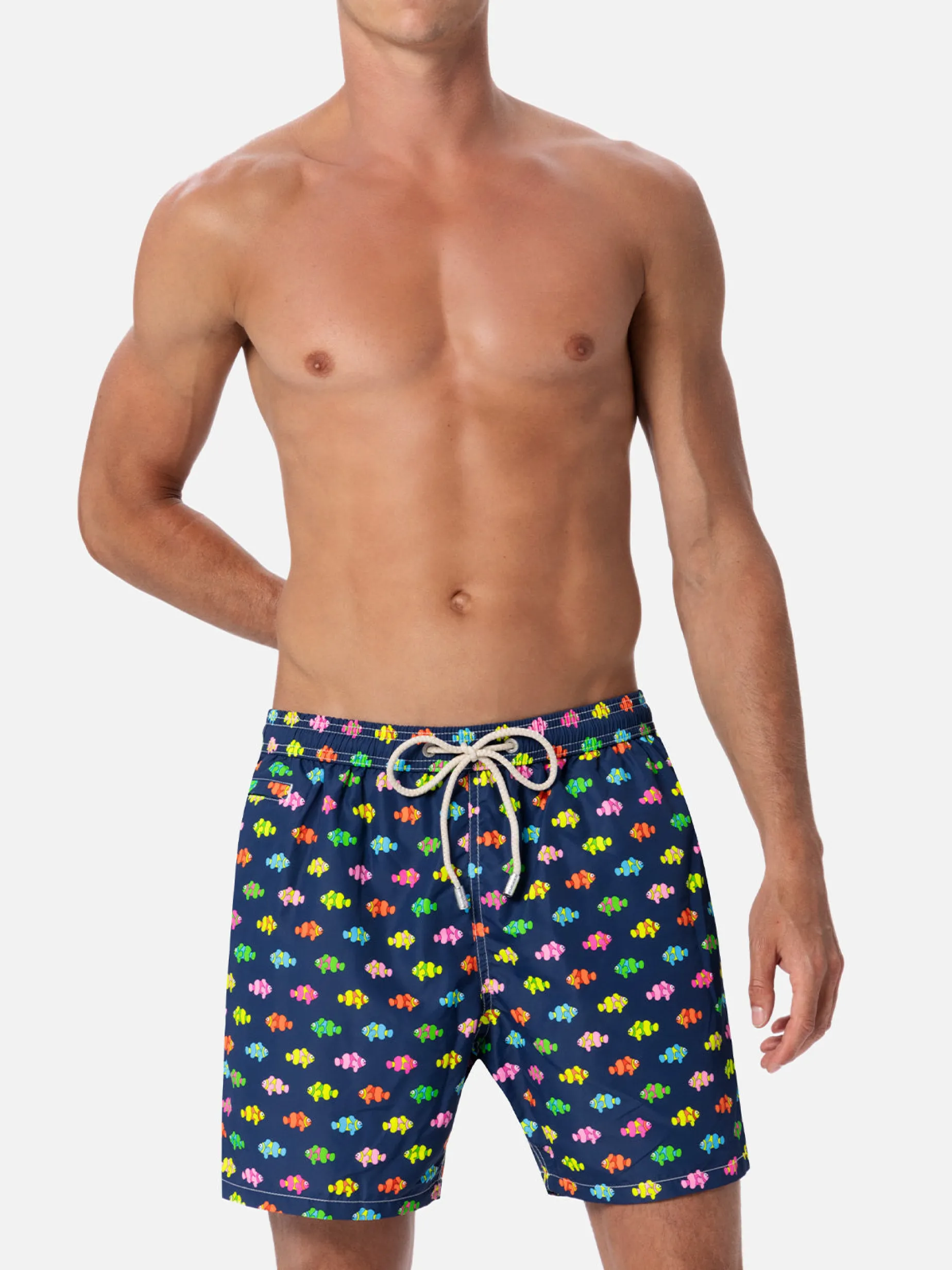 Herren-Badeshorts aus leichtem Stoff Lighting Micro Fantasy mit Clownfisch-Aufdruck