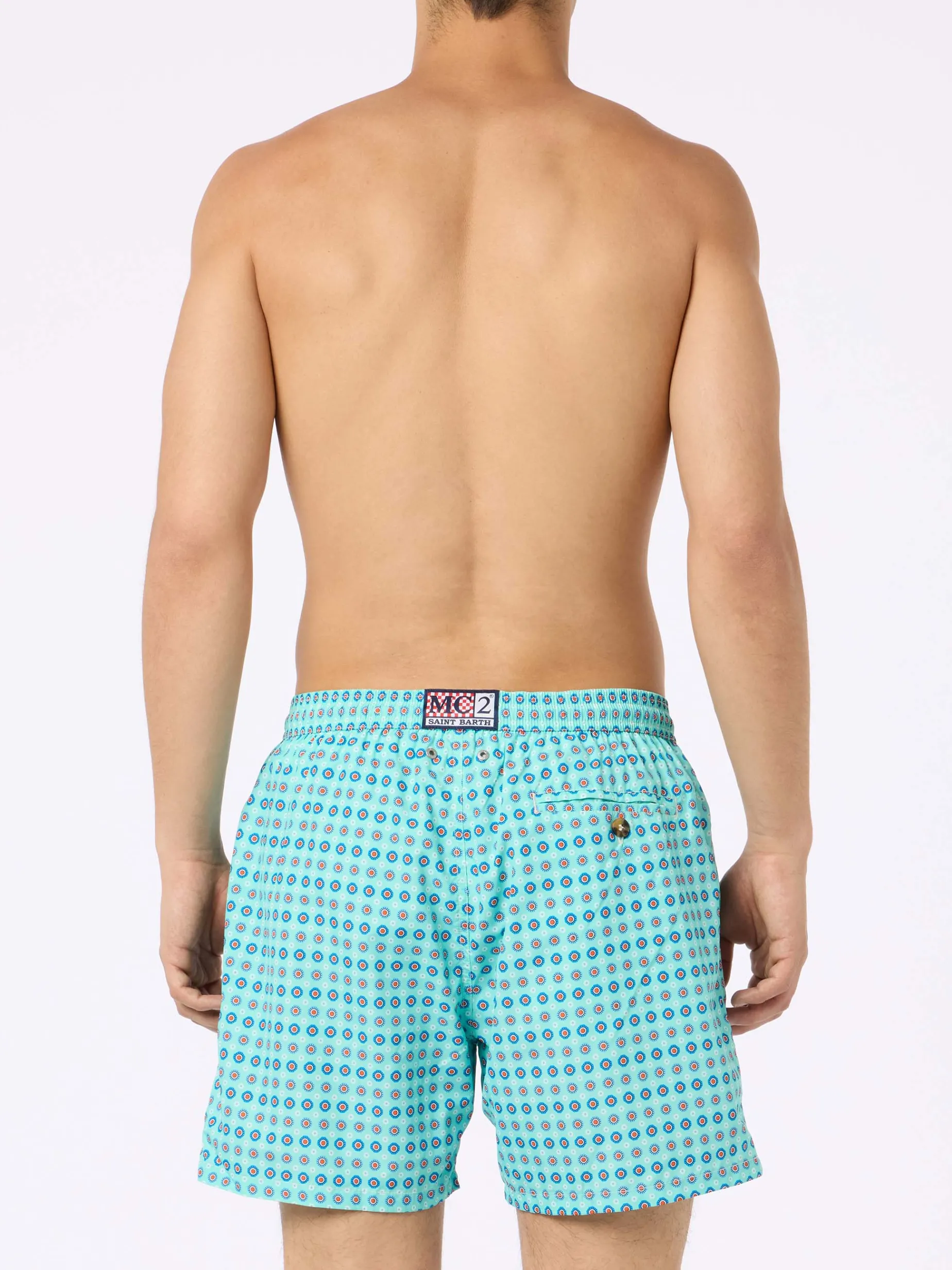 Herren-Badeshorts aus leichtem Stoff Lighting Micro Fantasy mit Krawatten-Print