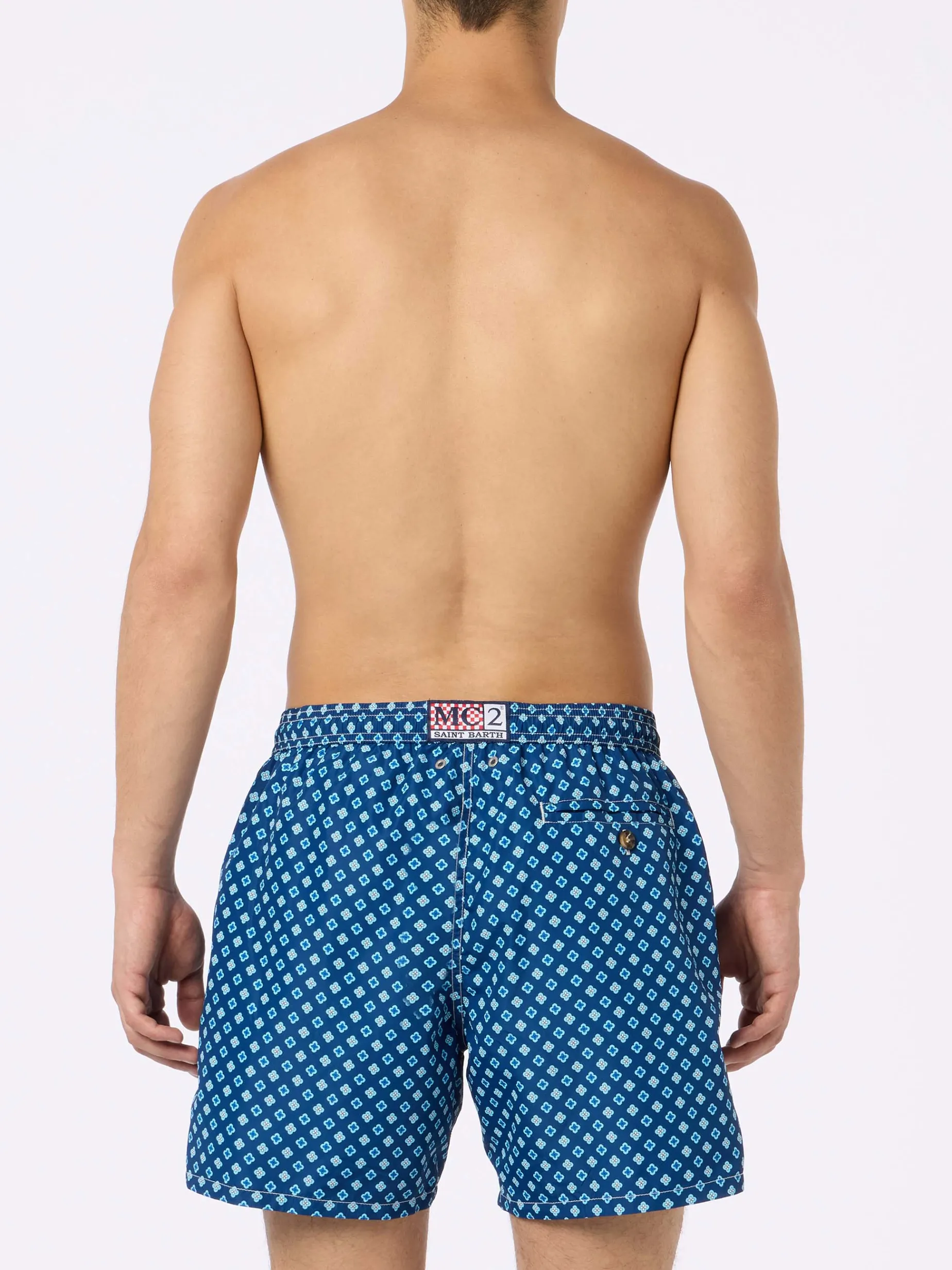 Herren-Badeshorts aus leichtem Stoff Lighting Micro Fantasy mit Krawatten-Print