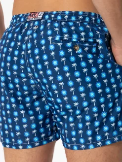 Herren-Badeshorts aus leichtem Stoff mit Napoli-Logo-Print | SSC NAPOLI SONDEREDITION