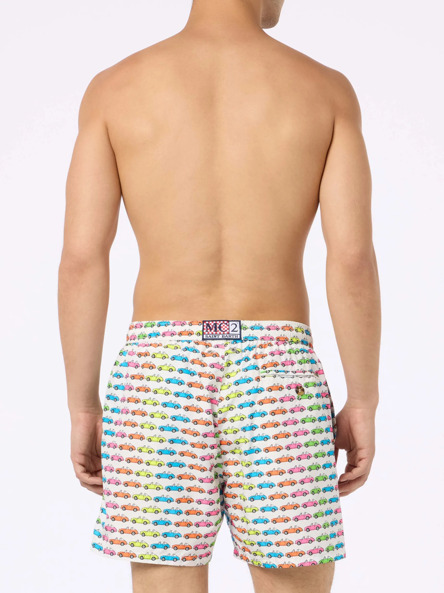 Herren-Badeshorts aus leichtem Stoff Lighting Micro Fantasy mit Auto-Aufdruck