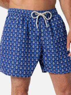Herren-Badeshorts aus leichtem Stoff Lighting Micro Fantasy mit Anker-Print
