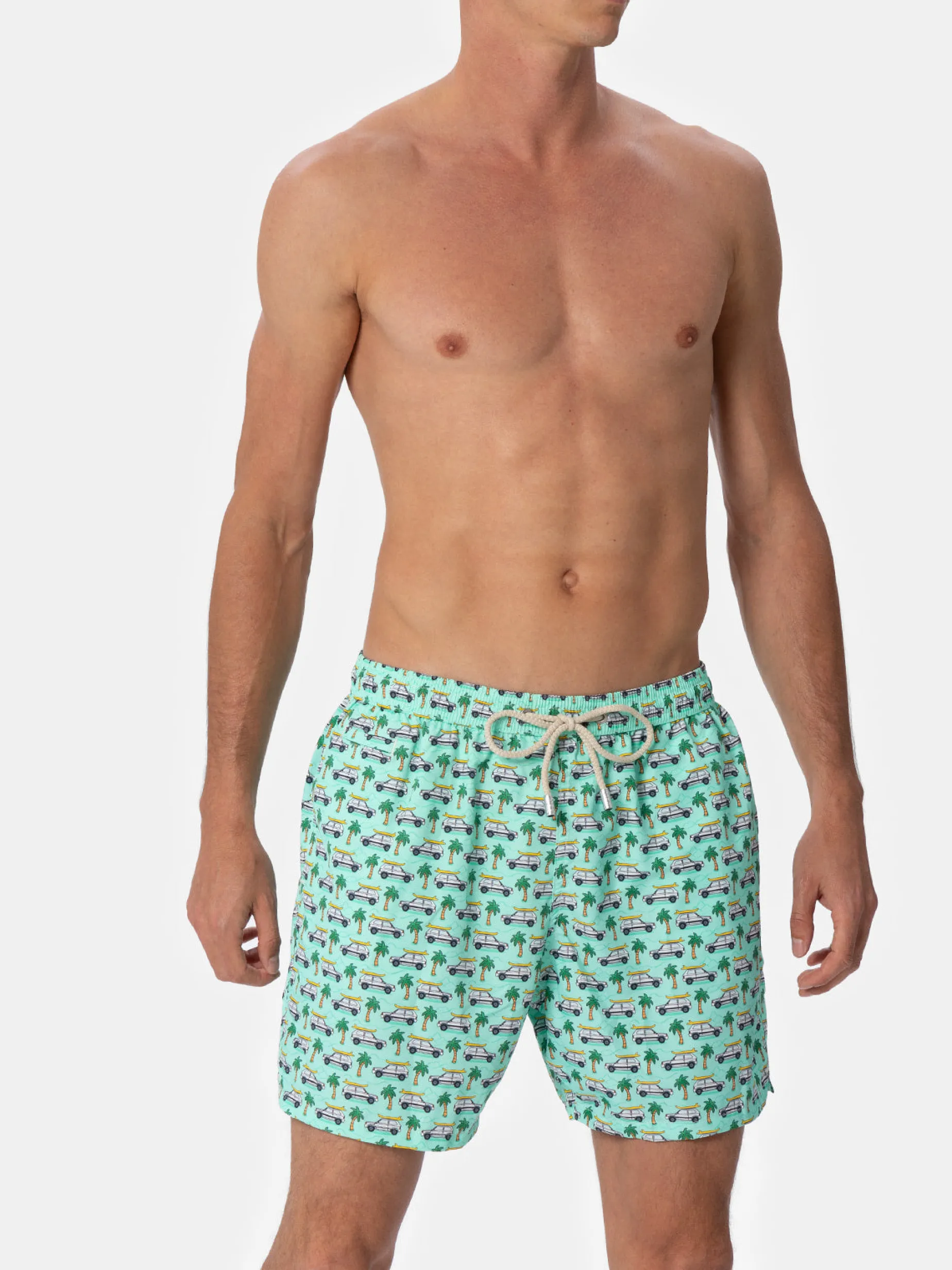 Herren-Badeshorts aus leichtem Stoff Lighting Micro Fantasy mit Panda-Aufdruck | PANDA-SONDERAUSGABE