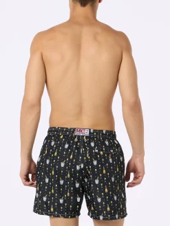 Herren-Badeshorts aus leichtem Stoff Lighting Micro Fantasy mit Bollicine-Aufdruck