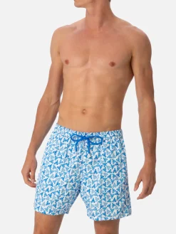 Herren-Badeshorts aus leichtem Stoff Lighting Micro Fantasy mit Hummer-Print