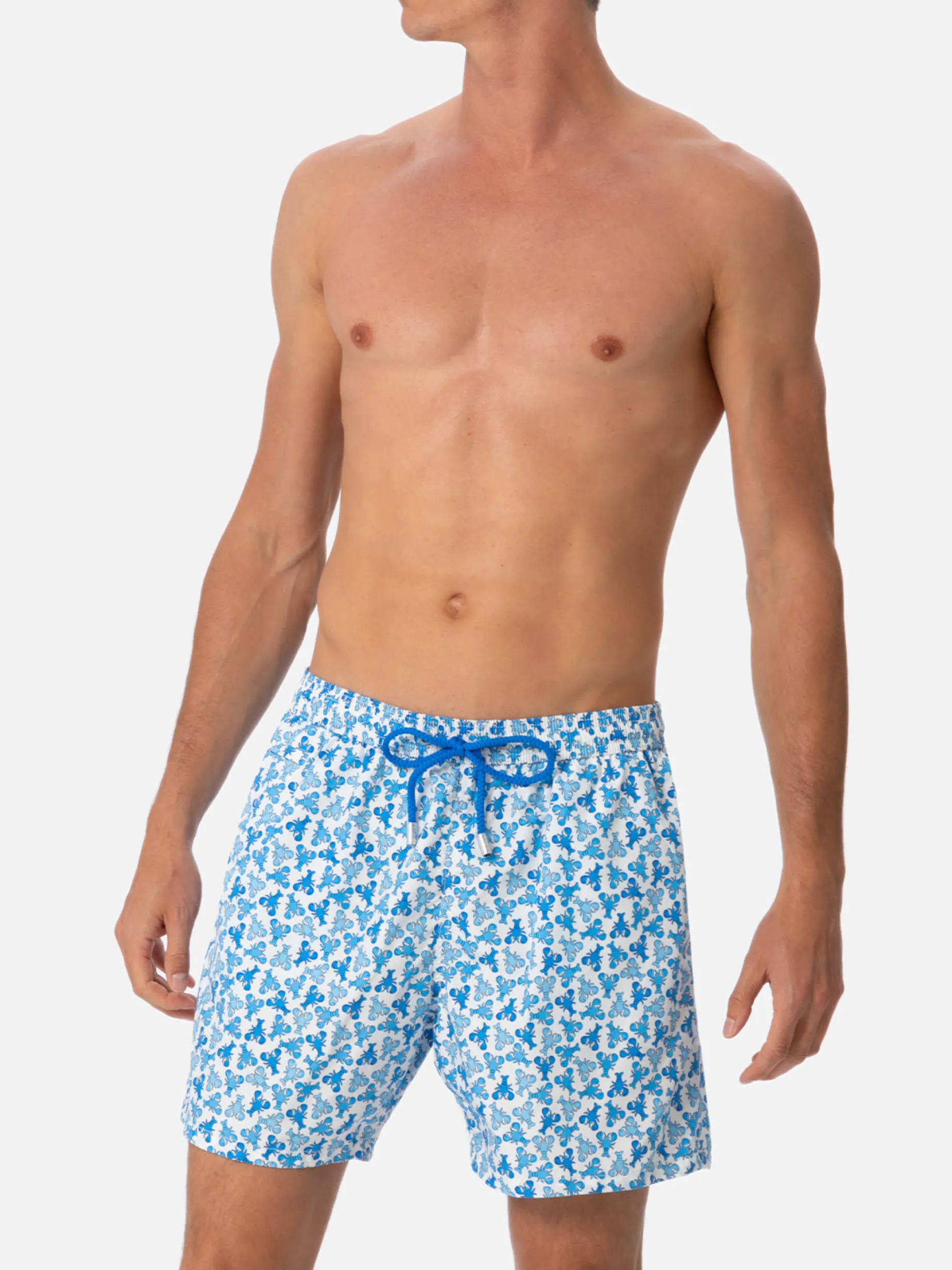 Herren-Badeshorts aus leichtem Stoff Lighting Micro Fantasy mit Hummer-Print